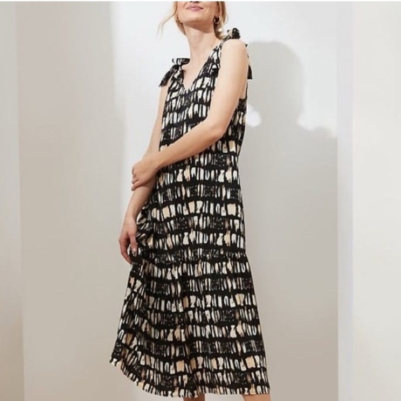 Banana Republic Factory Dresses & Skirts - Banana Republic Satin Maxi Dress Shoulder Tie Sz L